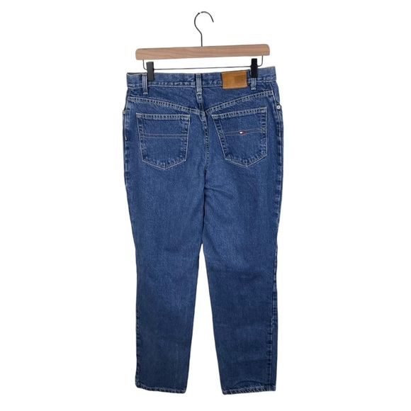 Vintage 2000s Y2K Women's Tommy Hilfiger Mom Jeans High Waist Dark Wash Size 10 - Picture 2 of 11